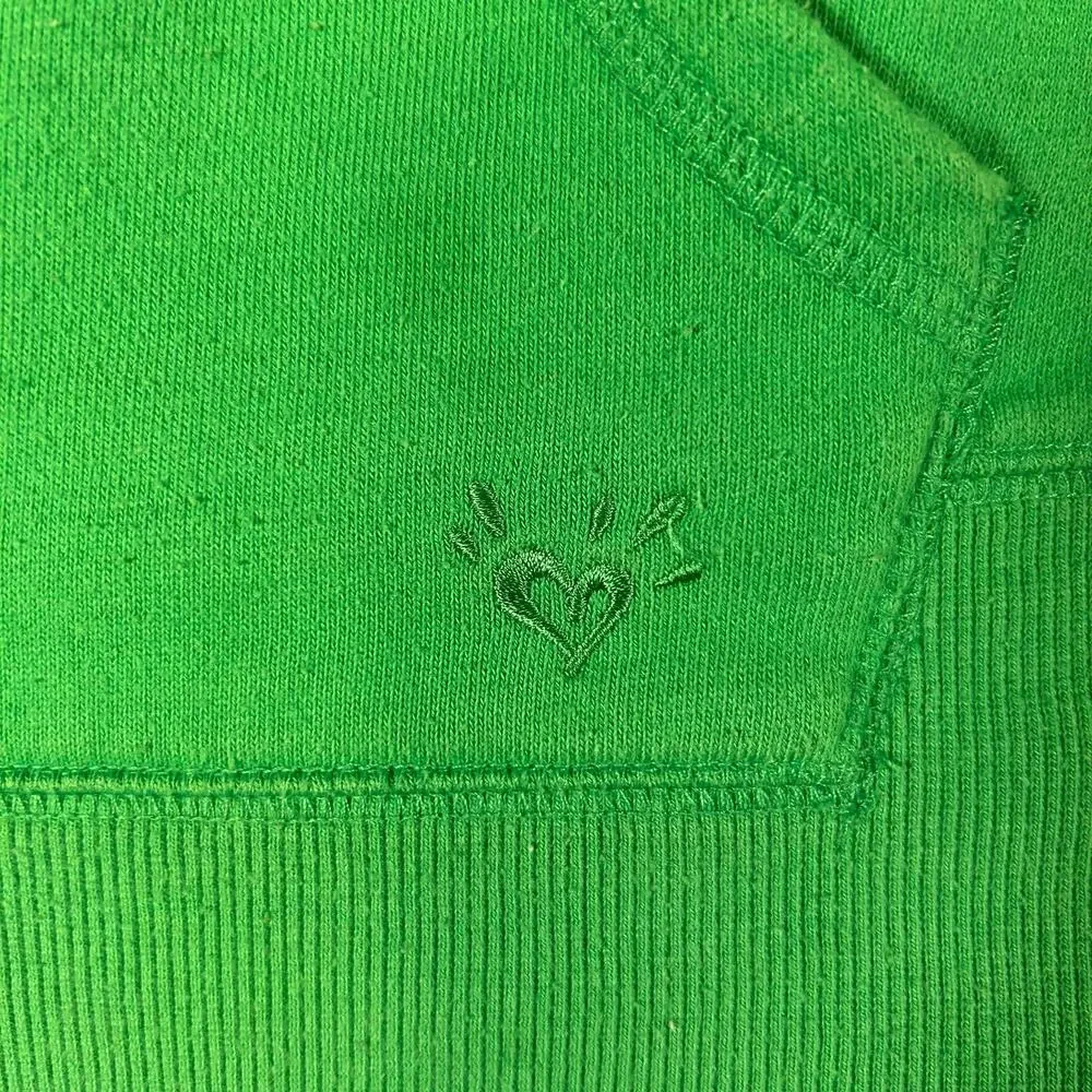 Justice Smiley Face‎ Hoodie Kids Size 18 Green